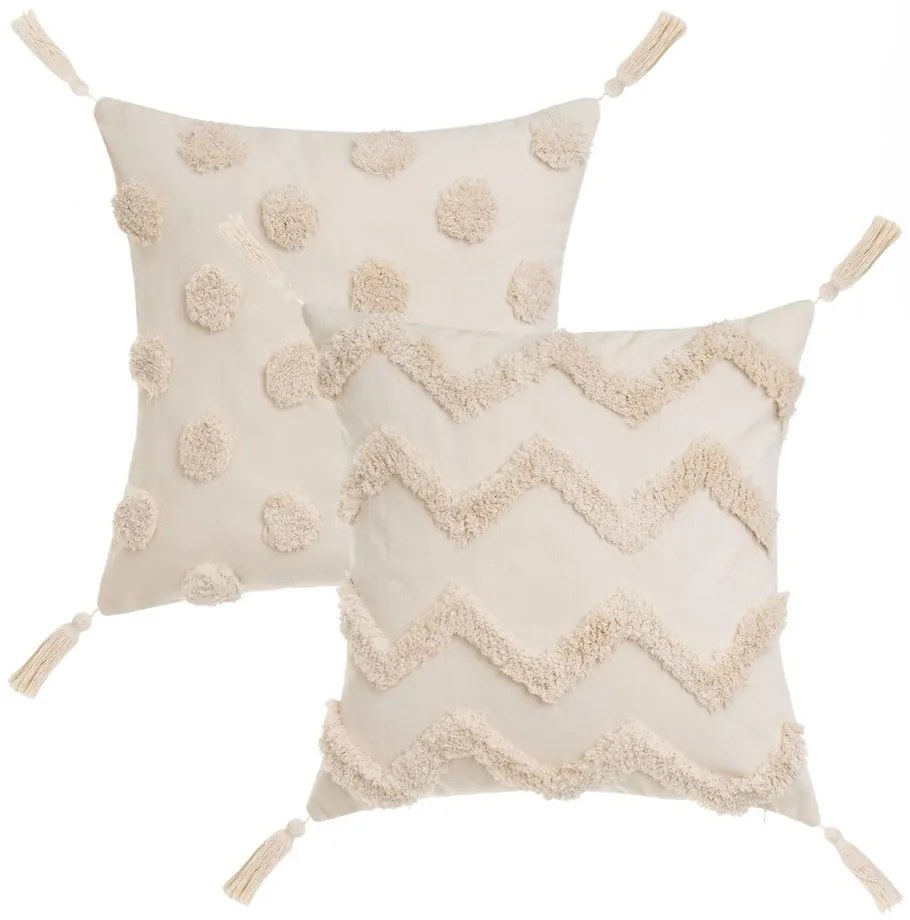 Díszpárna szett 2 db-os 45x45 cm Natural – Casa Selección