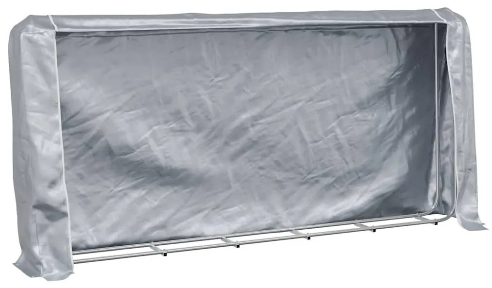 Tűzifa állvány esővédővel 300x25x150 cm Horganyzott acél