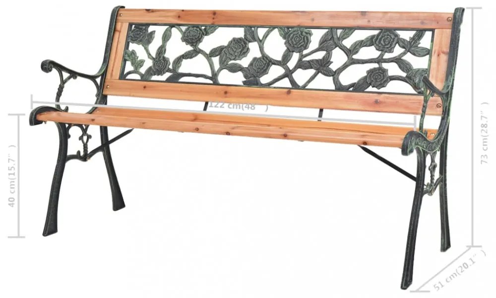 fa kerti pad 122 cm
