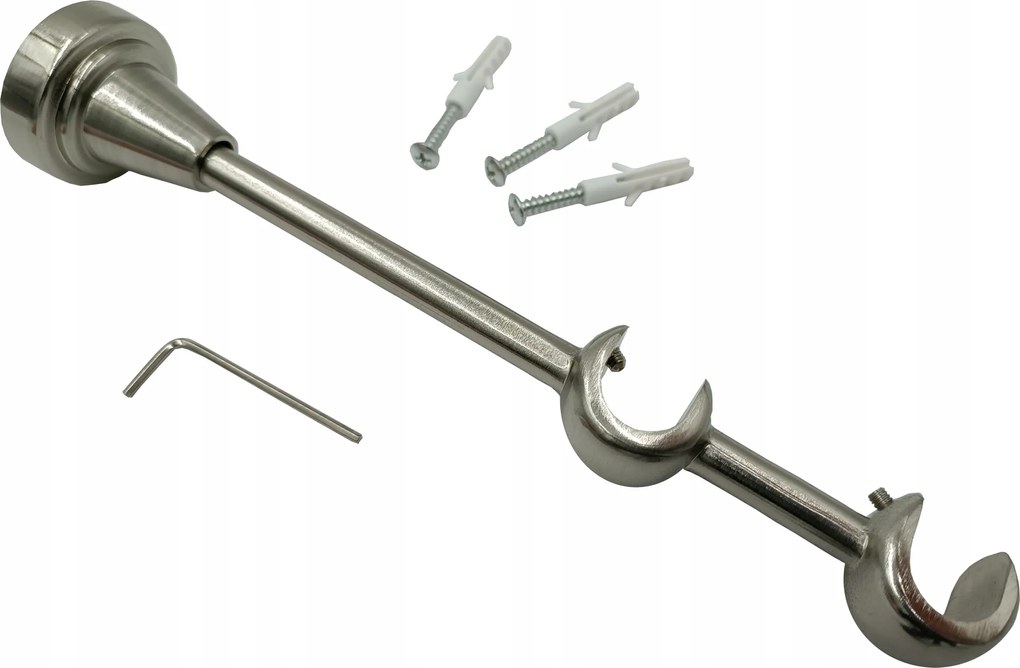 Dupla Konzol Fém Függönykarnis fi19+19mm Nikkel