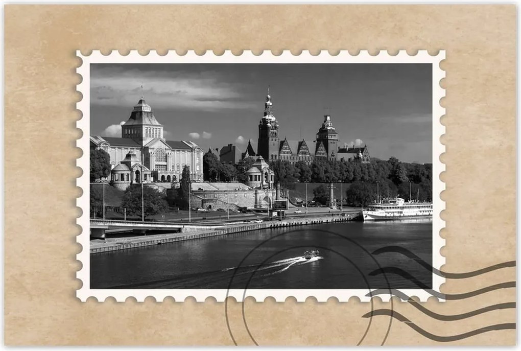 Poszterek 120x80 Fekete-fehér Szczecin