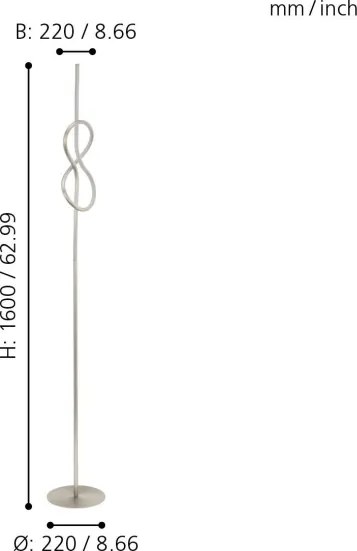 Eglo 97942 - LED Állólámpa NOVAFELTRIA LED/13W/230V