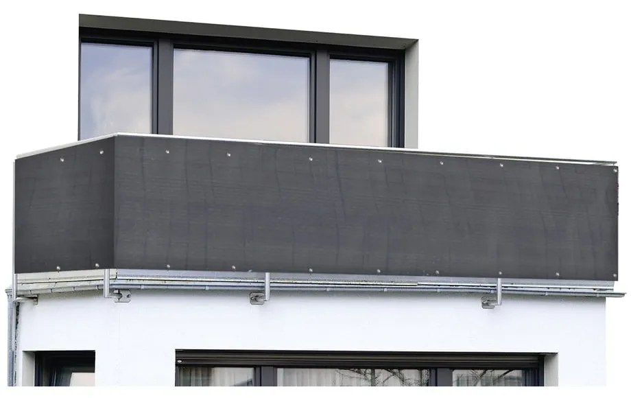 Fekete műanyag belátásgátló erkélyre 500x85 cm – Maximex
