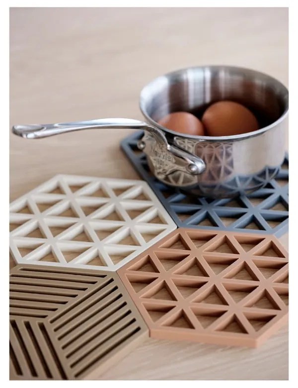 Triangles szürke szilikon edényalátét - Zone