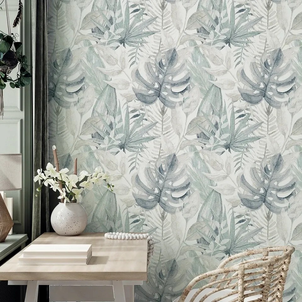 Arthouse Signature 2 Chalky Tropical kék leveles vlies tapéta – 909908