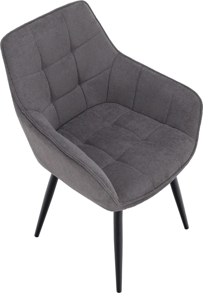 Design fotel, szürke/fekete, MARKEN