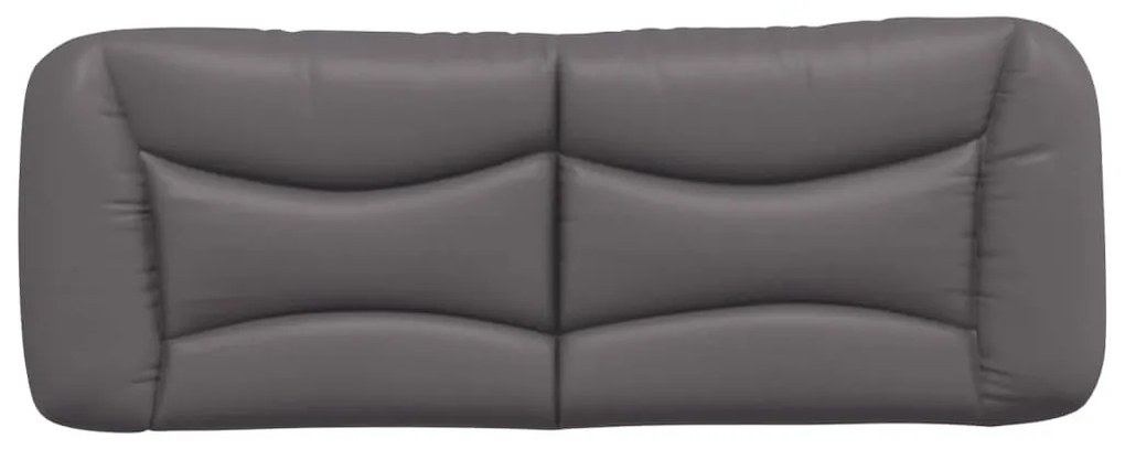 szürke műbőr fejtámla párna 120 cm