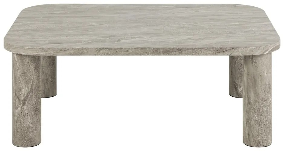 Világosszürke dohányzóasztal márvány dekorral 75x100 cm Solano – Actona