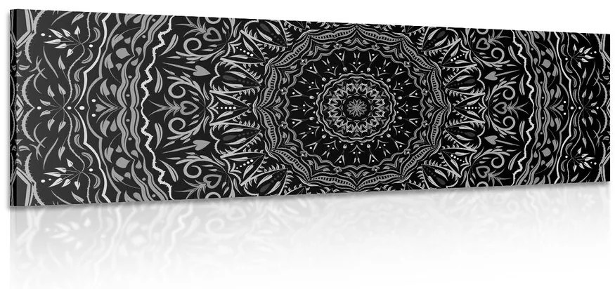 Kép Mandala vintage kivitelben fekete fehérben