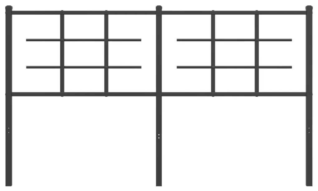 fekete fém fejtámla 150 cm