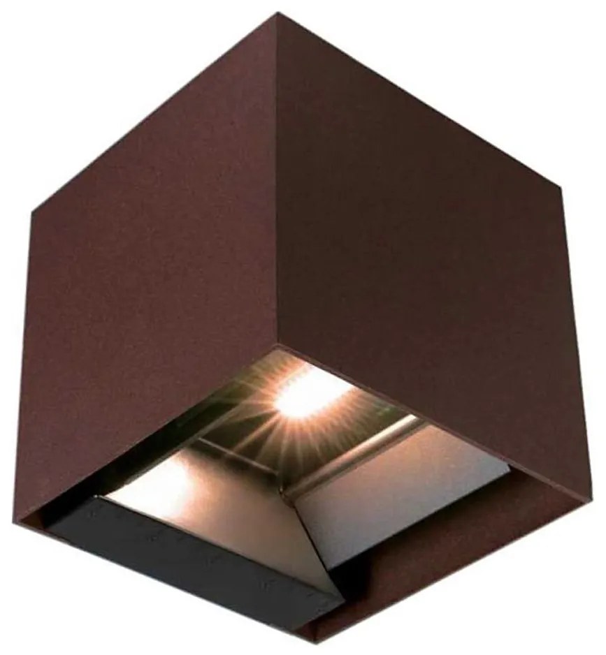 LED napelemes fali lámpa szenzorral LED/9W/3,7V 3000/4000/5000K IP65 barna