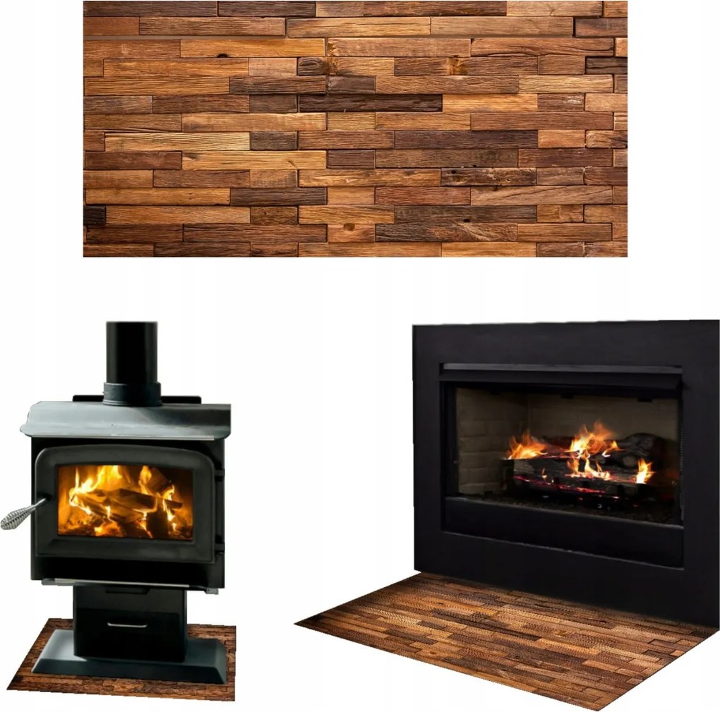 Kandalló Alatti Üveg Állvány Edzett Üveg Méret 52x45cm Parketta Grafika