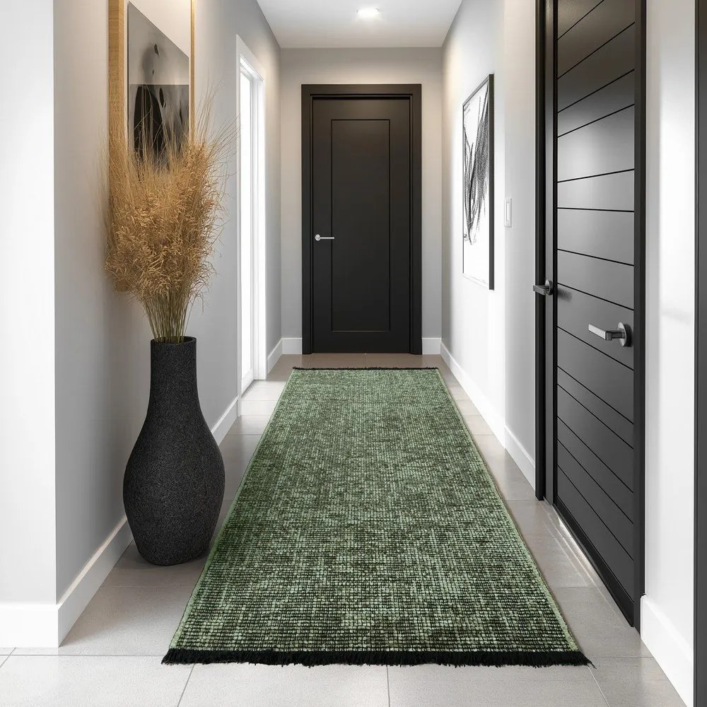 Zöld mosható futószőnyeg 80x250 cm Space 1900 – Ayyildiz Carpets
