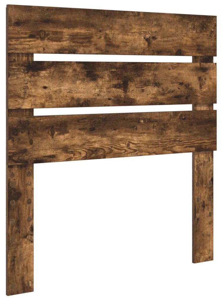 vidaXL Ágykeret fiókkal fejtámlával Füstölt tölgy 90 x 190 cm Faanyag