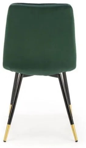 K-438 étkezőszék sötétzöld bársony szövet