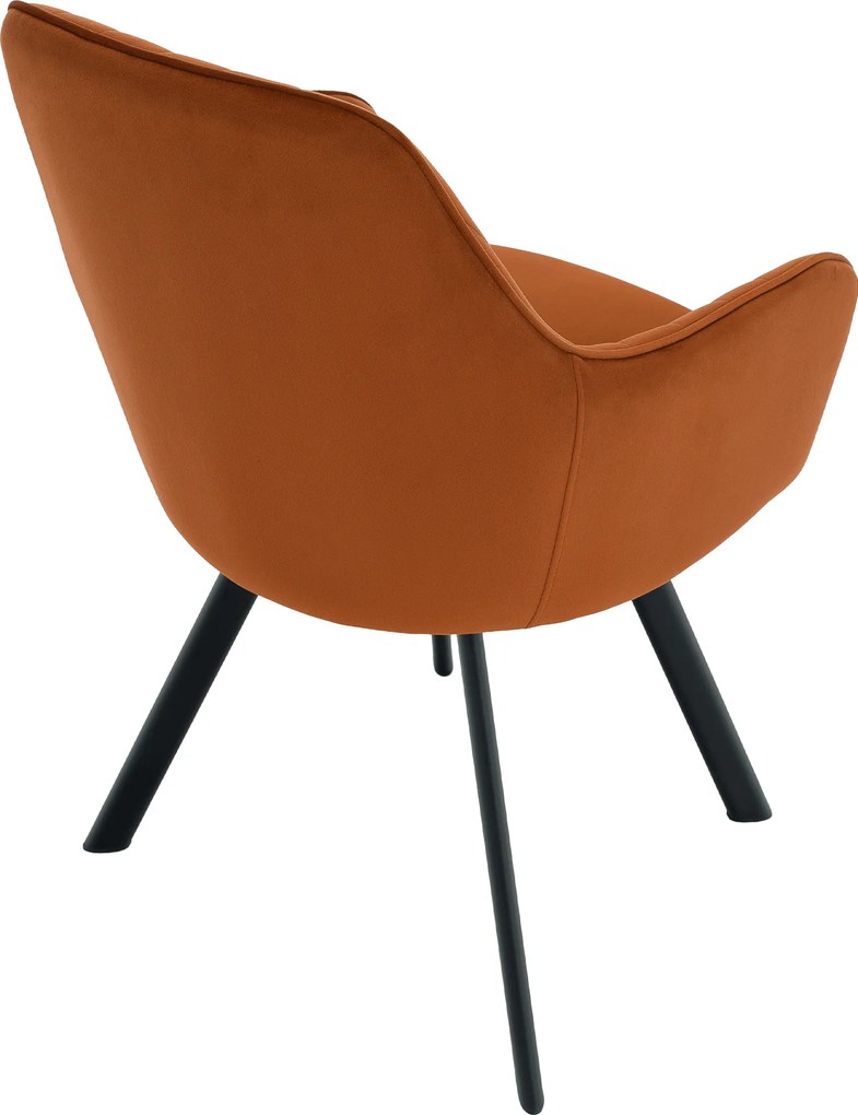 Design fotel, terrakotta Velvet szövet, AURIL