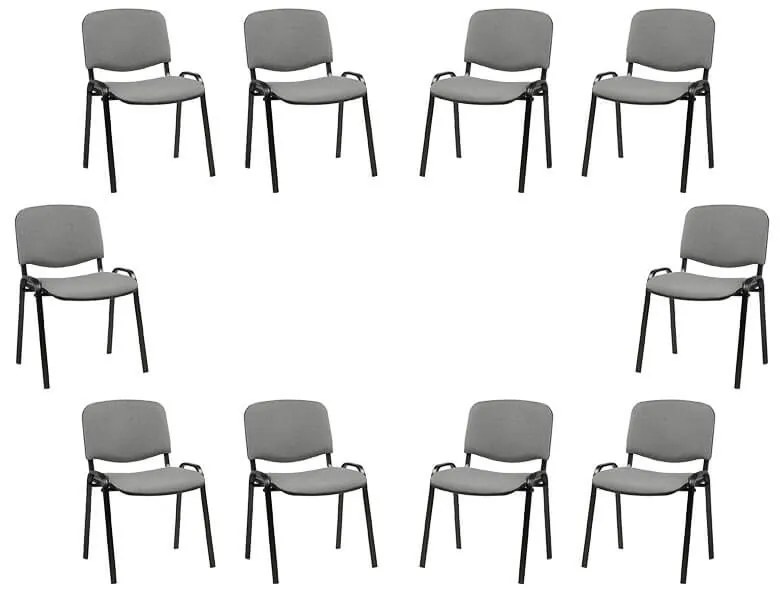 ISO New Tárgyalószék Szürke Irodaszék 10 Darab N
