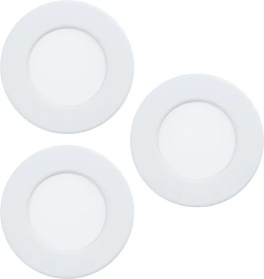 Eglo 901394 – 3 darabos LED beépíthető lámpa FUEVA LED/3,7W/230V, átm. 8,8 cm, fehér