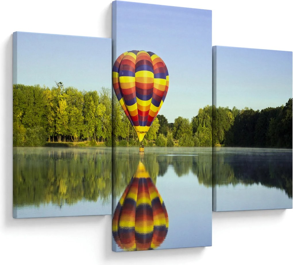 Hőlégballon a tónál képe (90x60 cm)