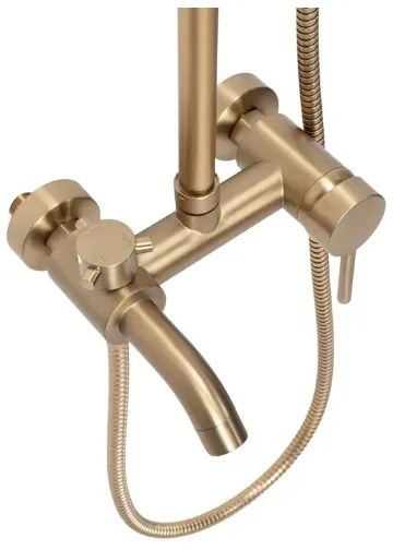 REA-P7051 - Zuhanyszett csapteleppel LUIS szálcsiszolt arany