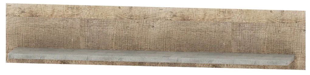 Polc 140 cm Bennie (szürke + homok tölgy). 1052755