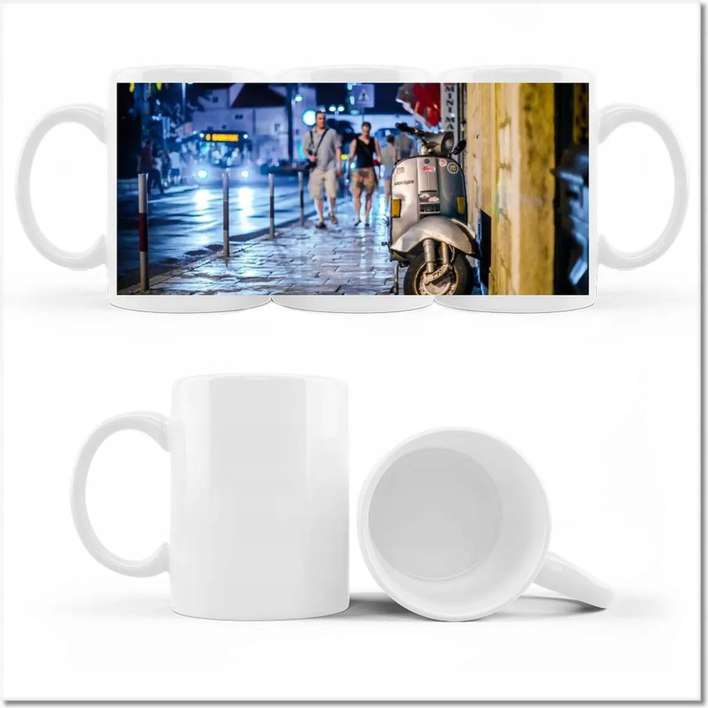 Vespa robogó mintás bögre