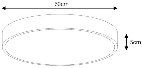 LED Mennyezeti lámpa LED/60W/230V 4000K átm. 60 cm fekete