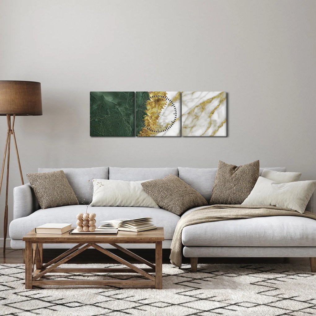 Kép - Zöld márvány N⁰1 (órával) (90x30 cm)