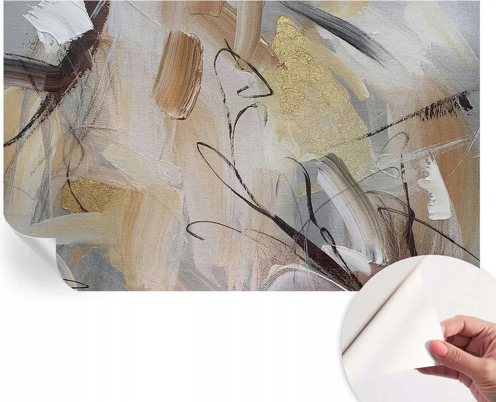 Öntapadós tapéta Fali furnér 3D Absztrakt kompozíció 416x254 cm