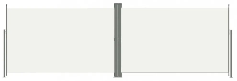 krémszínű behúzható oldalsó napellenző 200 x 600 cm