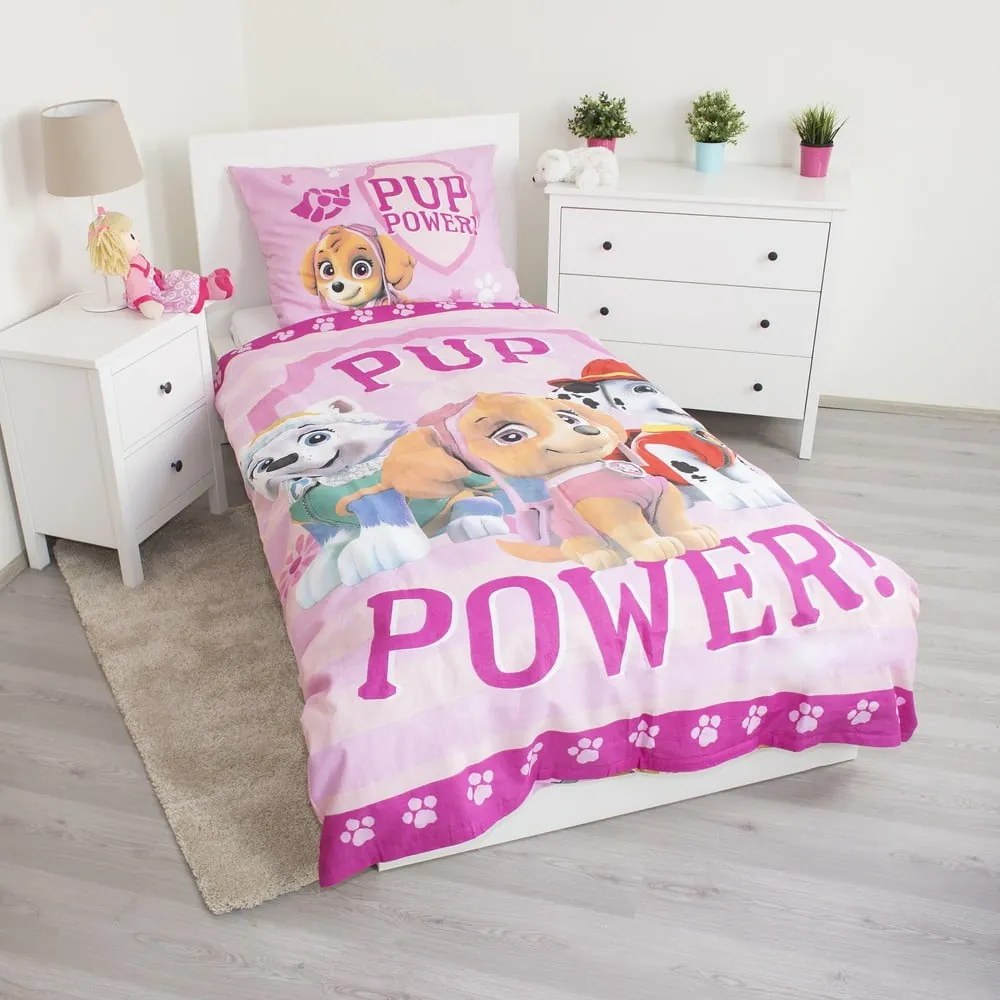 Egyszemélyes pamut gyerek ágyneműhuzat 140x200 cm Paw Patrol – Jerry Fabrics