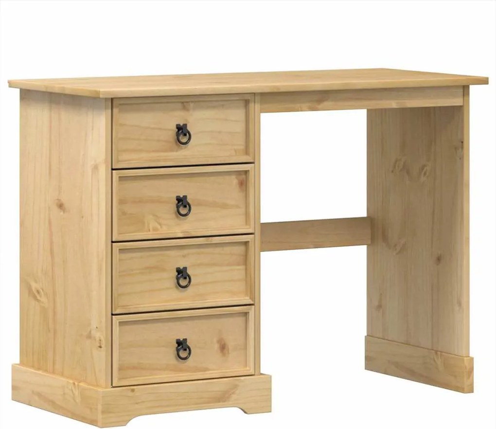 vidaXL Corona tömör fenyőfa fésülködőasztal 104 x 47 x 75 cm