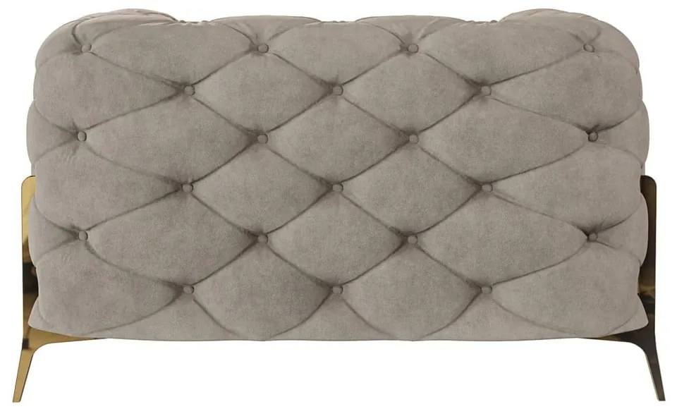 Szürkésbézs bársony fotel Chelsea Bis – Ropez