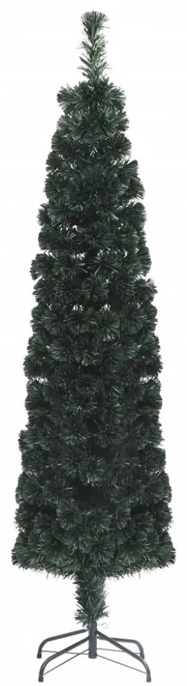 száloptikás vékony műkarácsonyfa talppal 180 cm