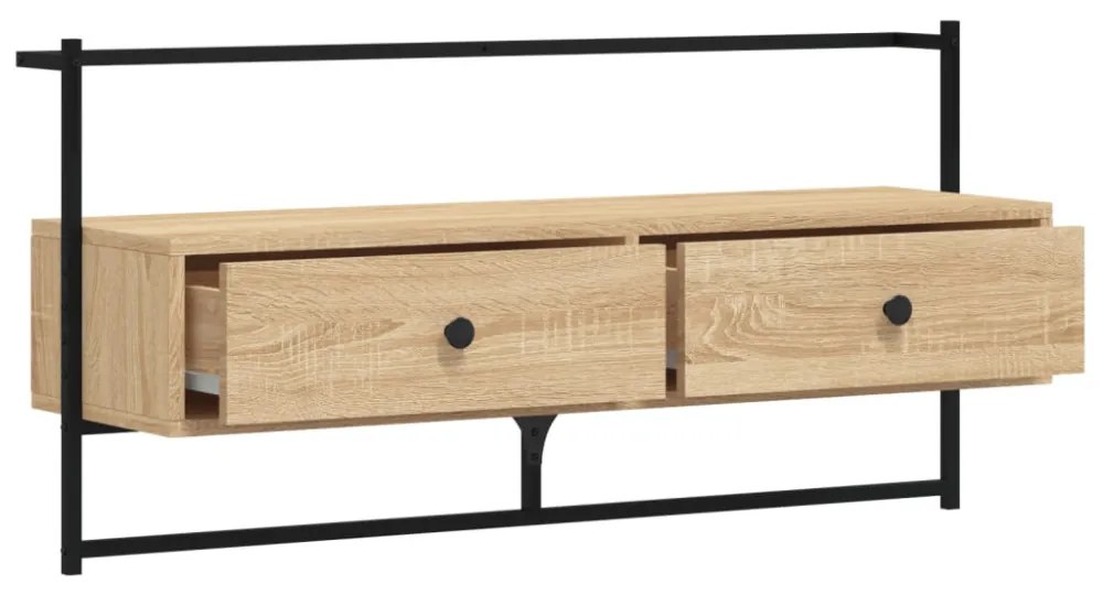 sonoma tölgy szerelt fa fali TV szekrény 100,5 x 30 x 51 cm