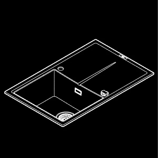 GROHE 31639AP0 - Mosogató K400 780 × 500 mm kő/fekete