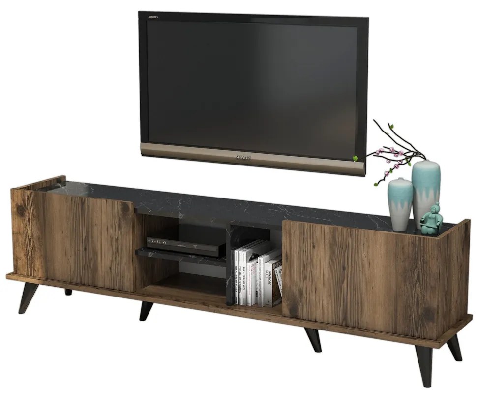 TV asztal Elegante diófa fekete