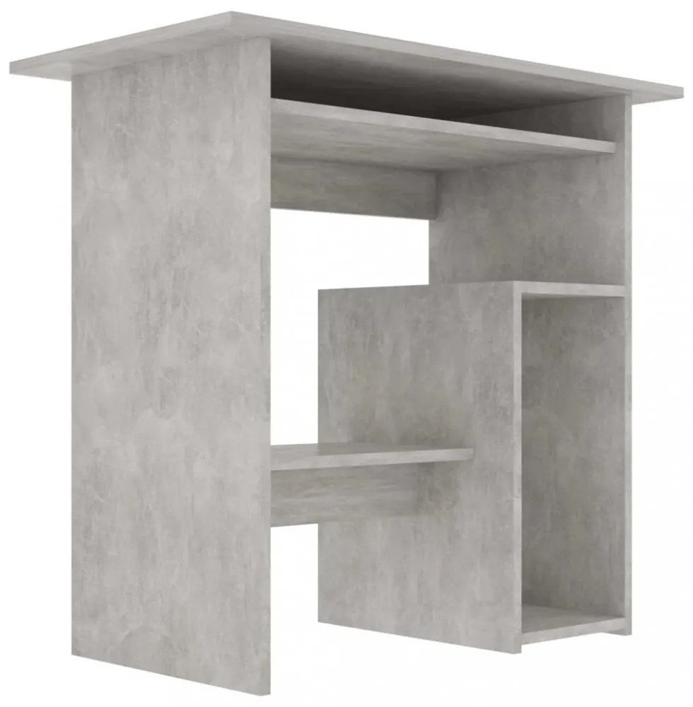 betonszürke szerelt fa íróasztal 80 x 45 x 74 cm