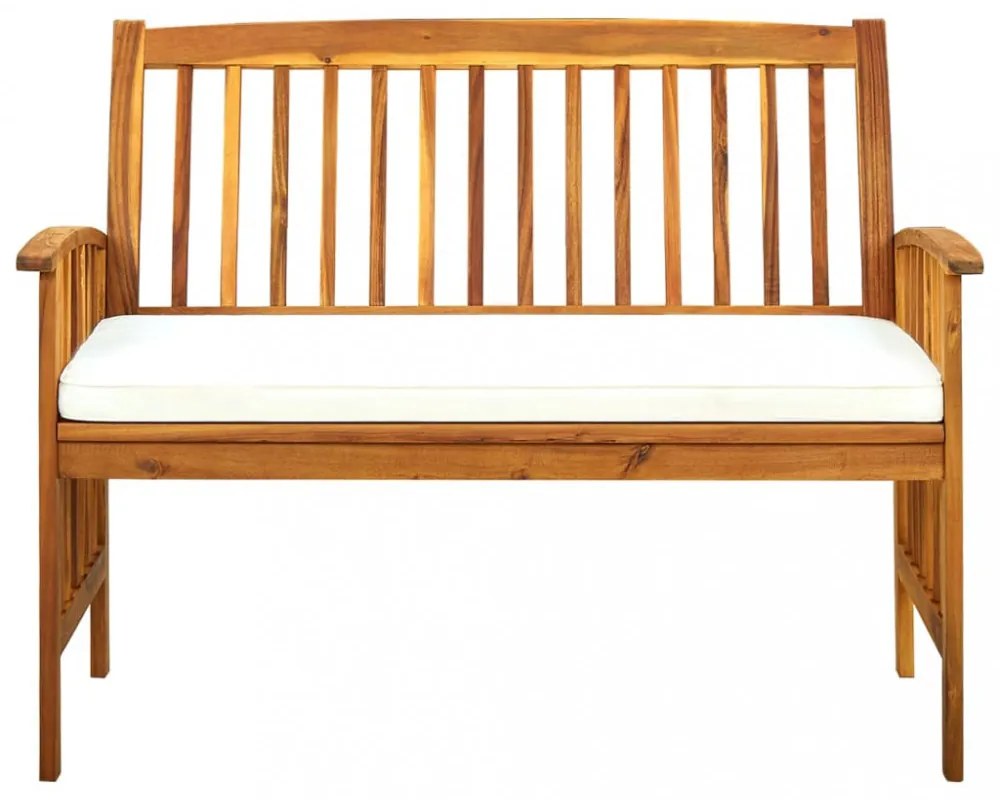 tömör akácfa kerti pad párnával 119 cm