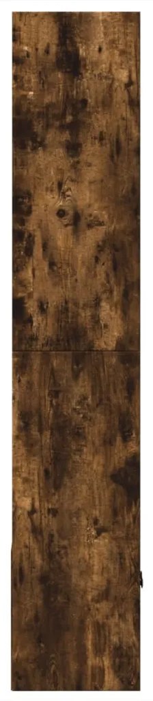 füstös tölgy színű szerelt fa könyvespolc 70 x 36 x 189 cm