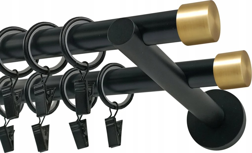 Dupla függönykarnis Fém 19+19mm Luna Gold 160cm