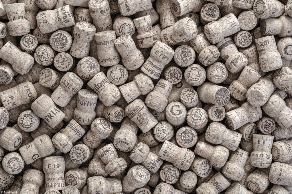 Poszter 30x20cm Pezsgős dugók, Assaf Frank