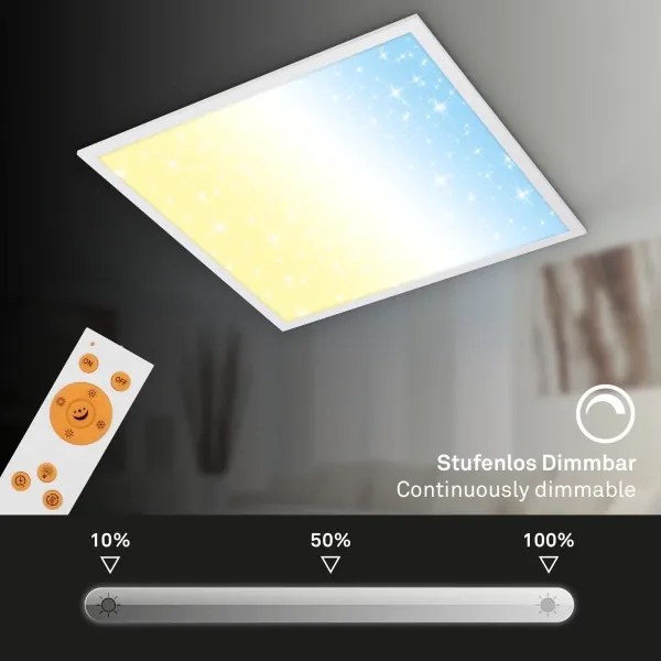 Briloner 7303-016 - LED Dimmelhető mennyezeti lámpa STARRY SKY LED/36W/230V + távirányító