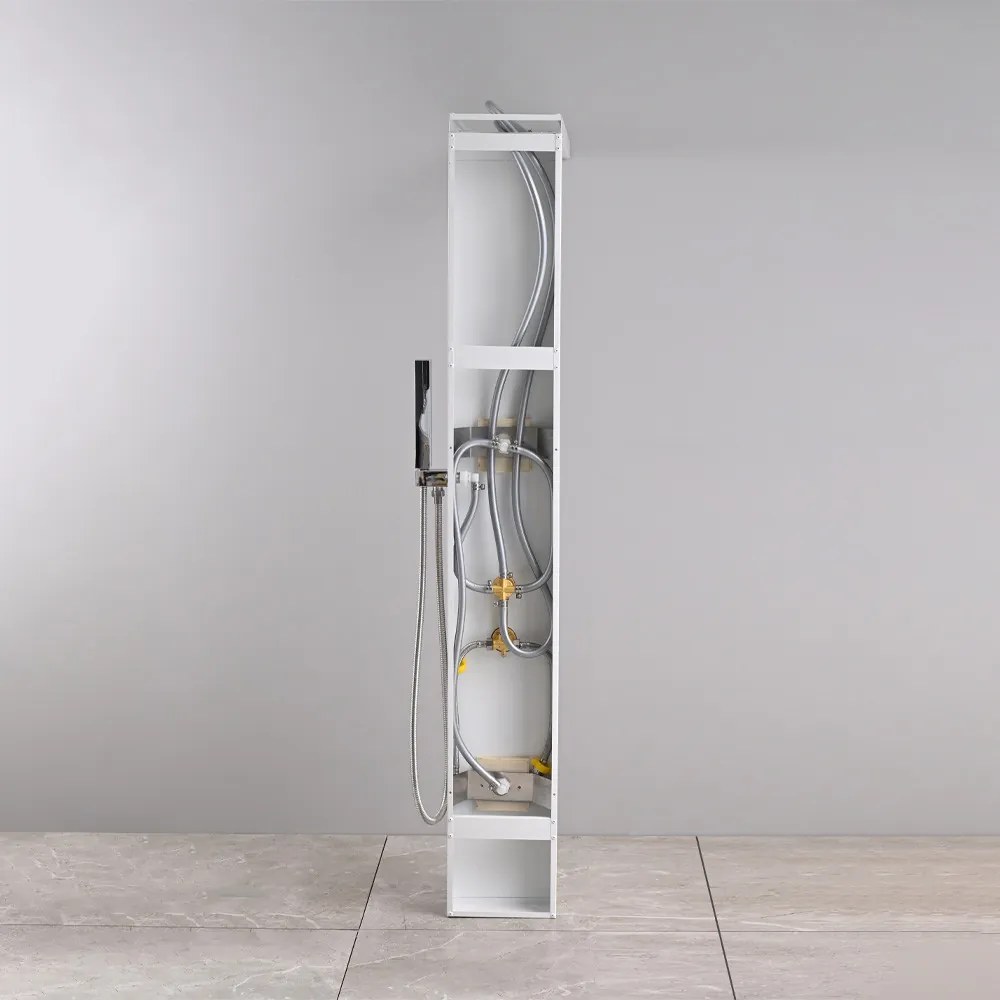 Luxus hidromasszázs zuhanypanel modern fürdőszobába – Malaga White hidromasszázs zuhanypanel