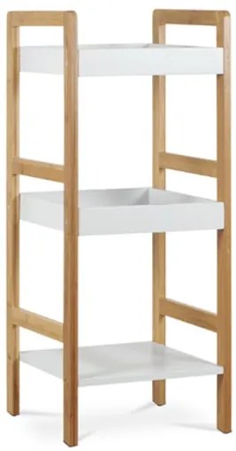 Autronic Polc 30x72 cm Bambusz fehér DR-013-3