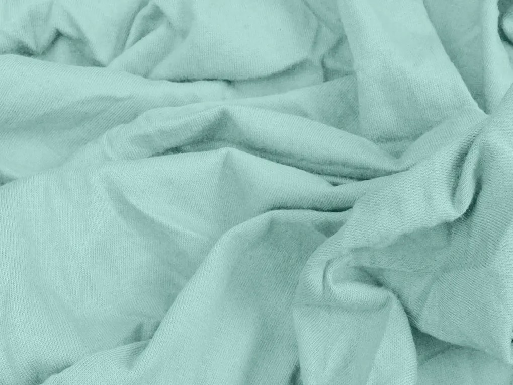 Jersey lepedő EXCLUSIVE mentol 180x200 cm, 100% pamut