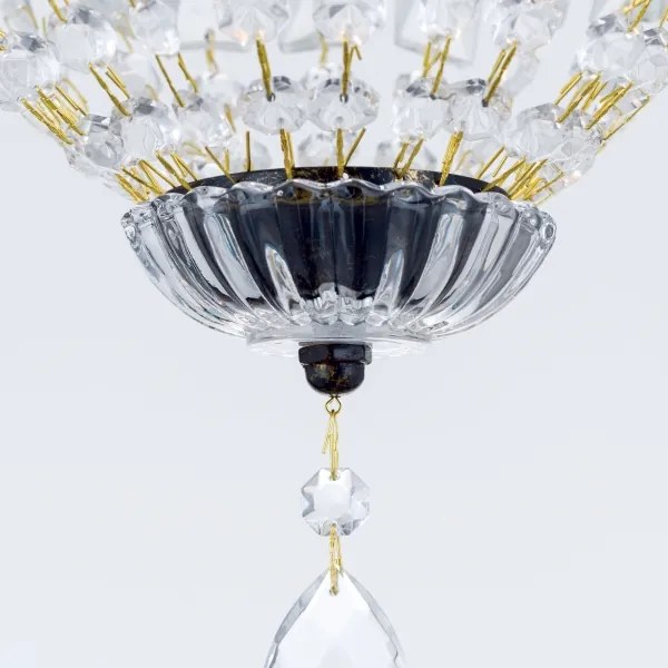 Orion HL 6-1498/1 - Kristály csillár láncon ARILA 1xE27/60W/230V barna/patinás