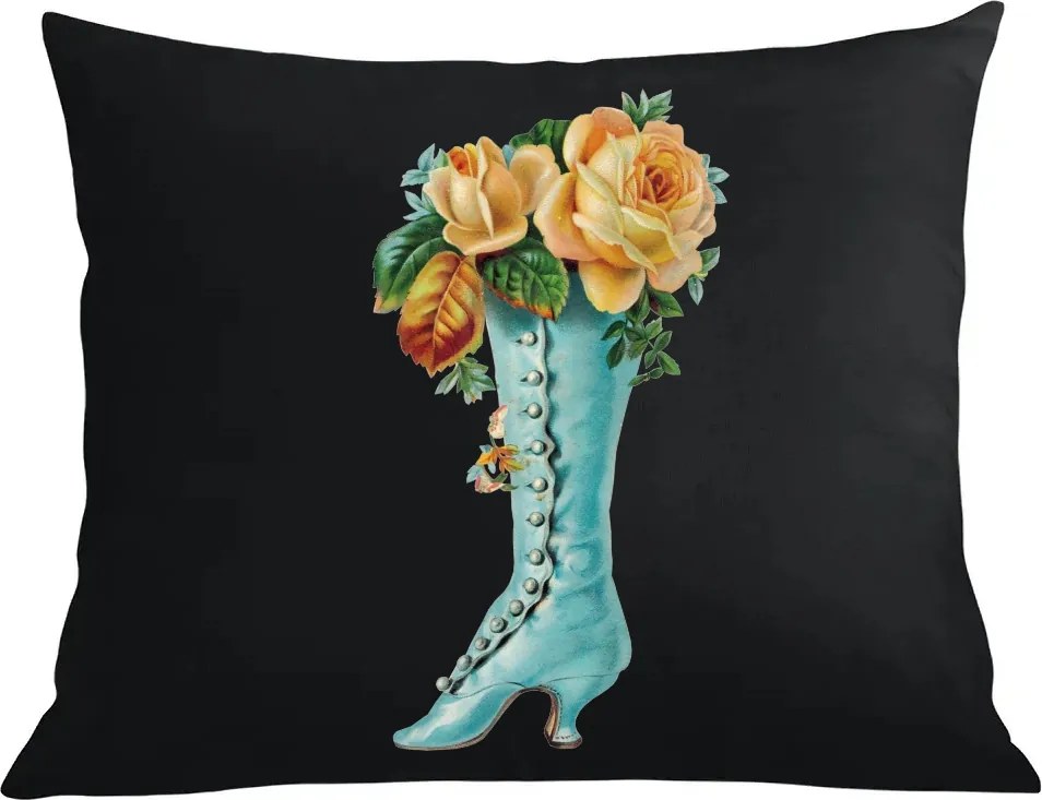 Párna párnahuzat Vintage Váza Cipők