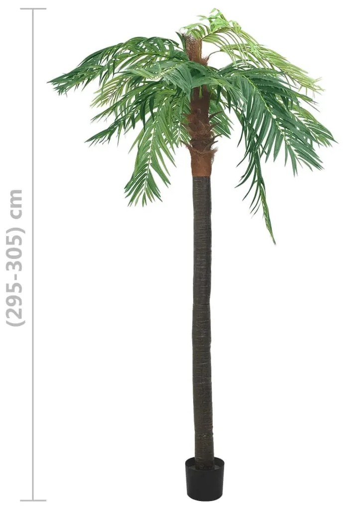 zöld cserepes műdatolyapálma 305 cm