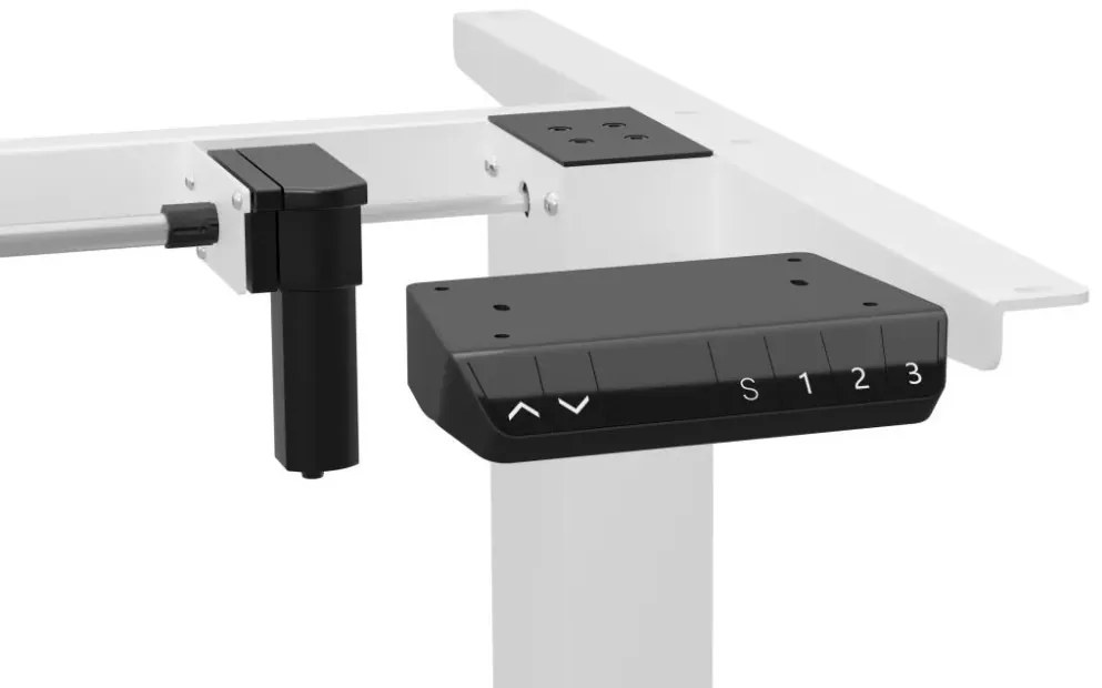 Elektromosan állítható magasságú íróasztal 120x67cm fekete / fehér | LVN System Control Flex+